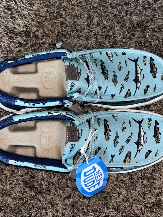 BRAND NEW Original Hey Dude Men\'s Wally Marlin Sox Loafer Shoes Slip On Size 15